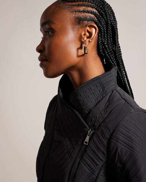 ROSEMAE-Outerwear-Wrap yourself in timeless elegance with our ROSEMAE padded wrap coat. Designed with a midi length, it exudes sophistication and provides optimal coverage for cooler days. Our house check quilted texture adds depth and dimension, so yoou can showcase your style whether you're walking the dog or making your morning commute. Padded wrap coat Midi length Asymmetric zip fastening House check quilted texture Pockets Long sleeves Belted waist- Ted Baker Romania